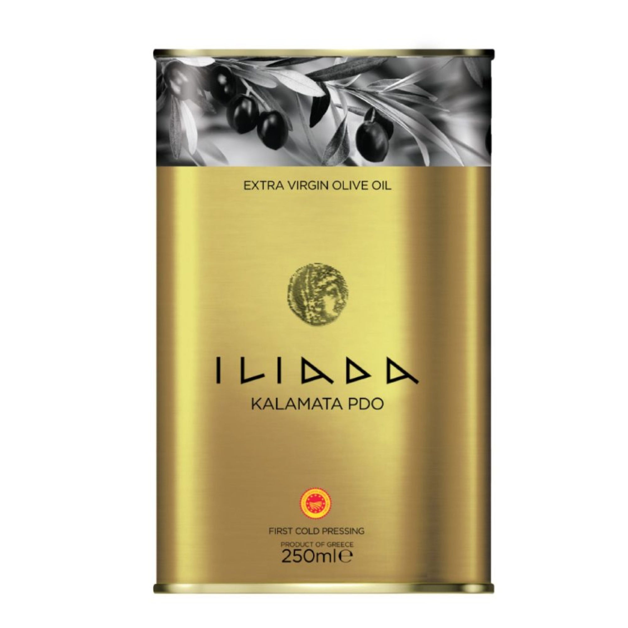 Extra Virgin Olive Oil Kalamata PDO 'Iliada' 250ml tin