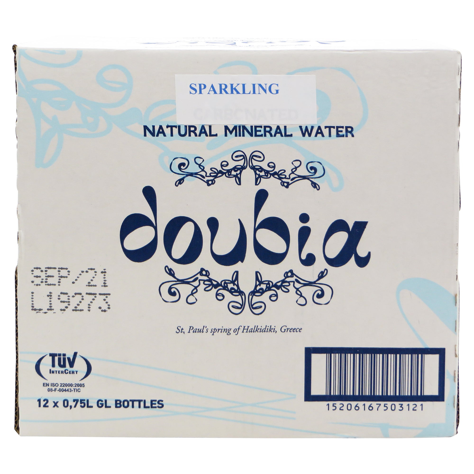 12 pack - Doubia Naturally Sparkling Mineral Water 750ml