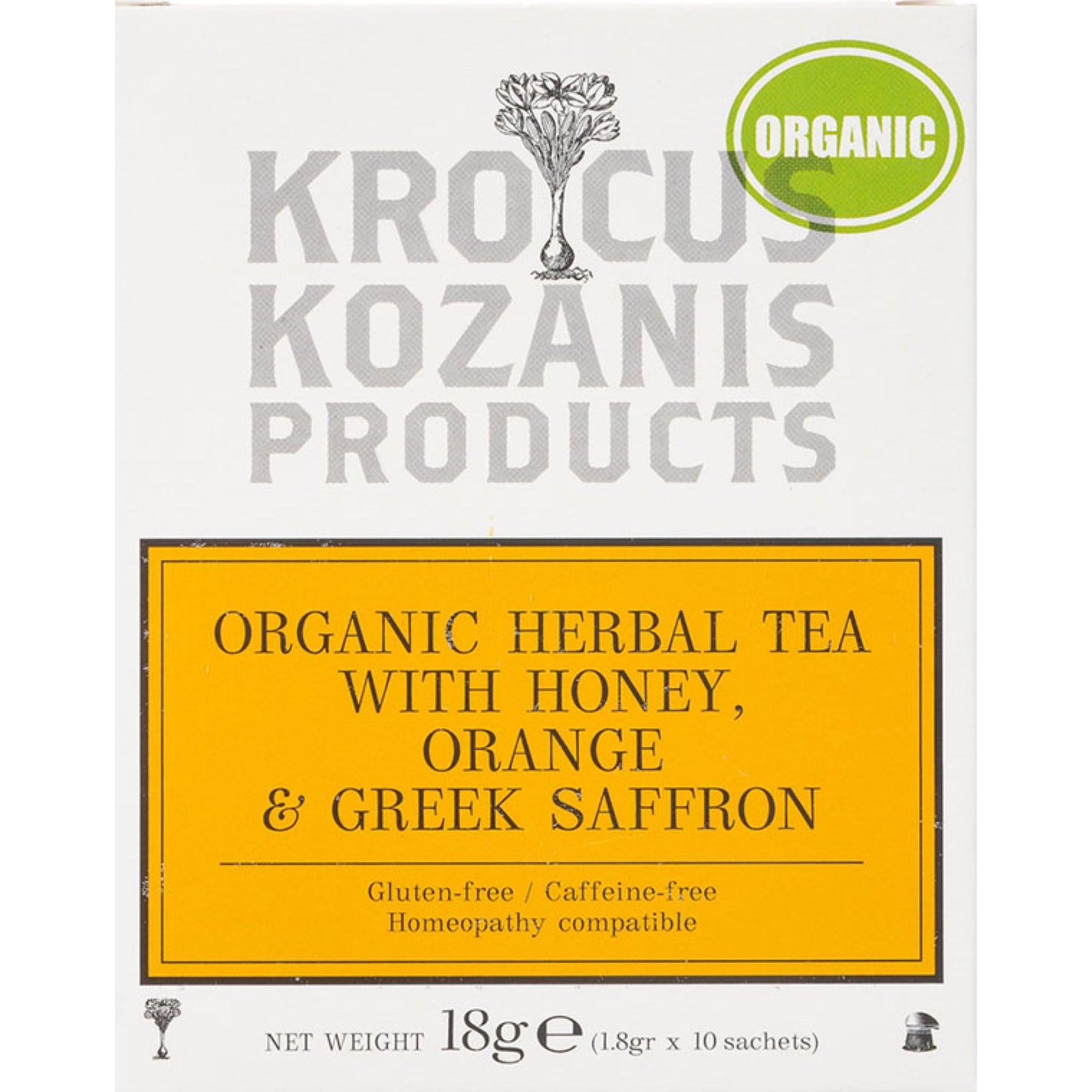 Organic Herbal Tea, Honey, Orange & Saffron