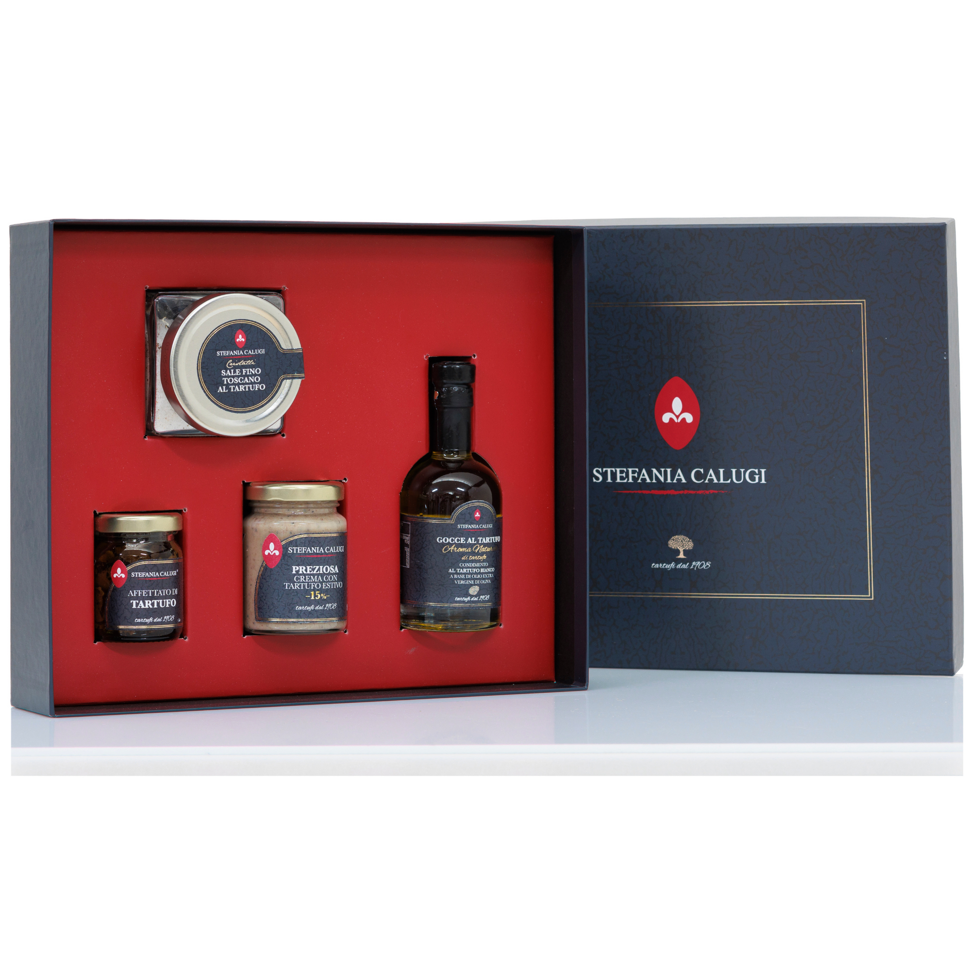 Luxury Truffle Box, (EVOO, Preziosa, Truffle Slices,  Volterra Salt) 'Stefania Calugi'