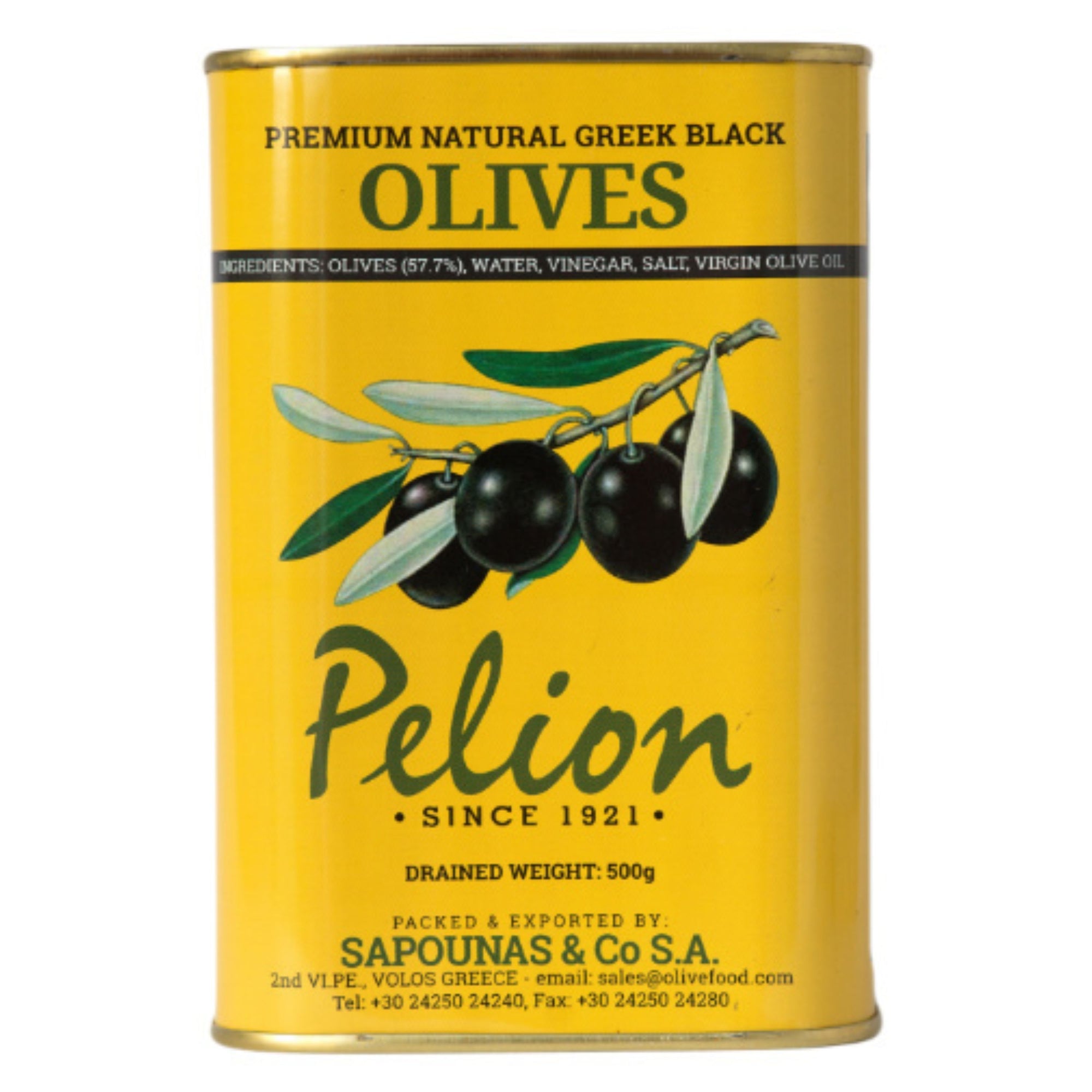 Black Extra Jumbo Olives 'Pelion' 870g