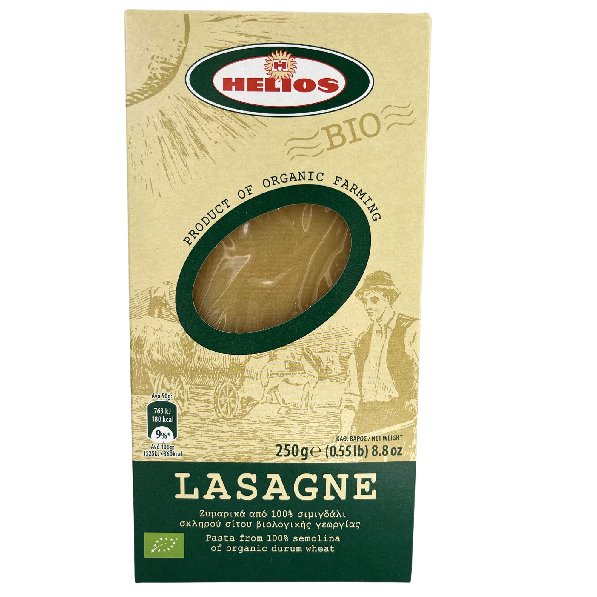 'Helios' Organic Lasagne Sheets 250g