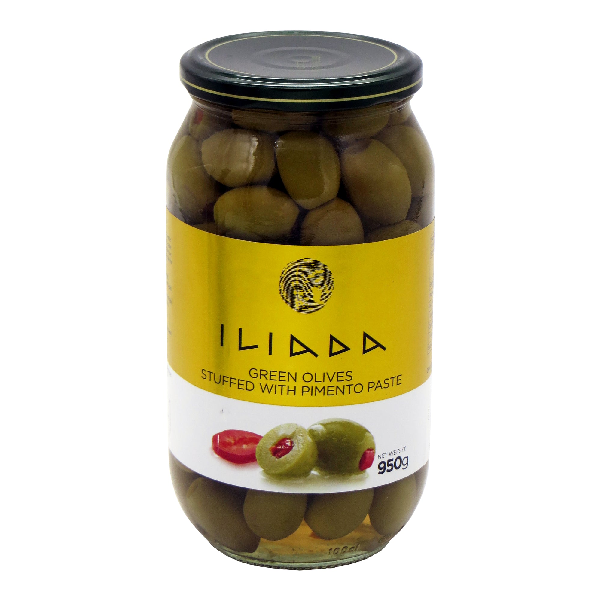 Green Olives stuffed w/ Pimento 'Iliada' 950g