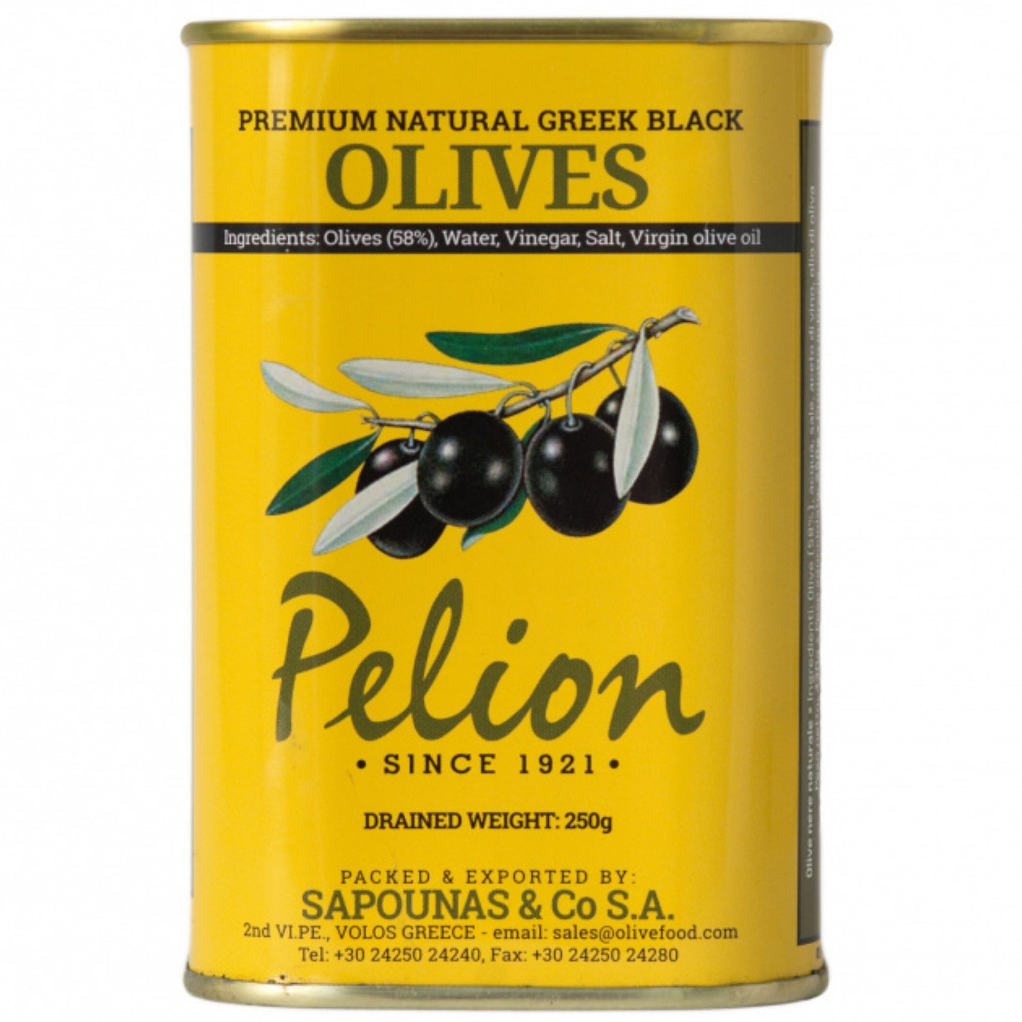 Black Jumbo Olives 'Pelion' 430g