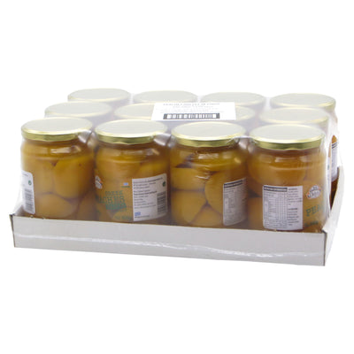12 pack - Greek peach halves in light syrup 680g