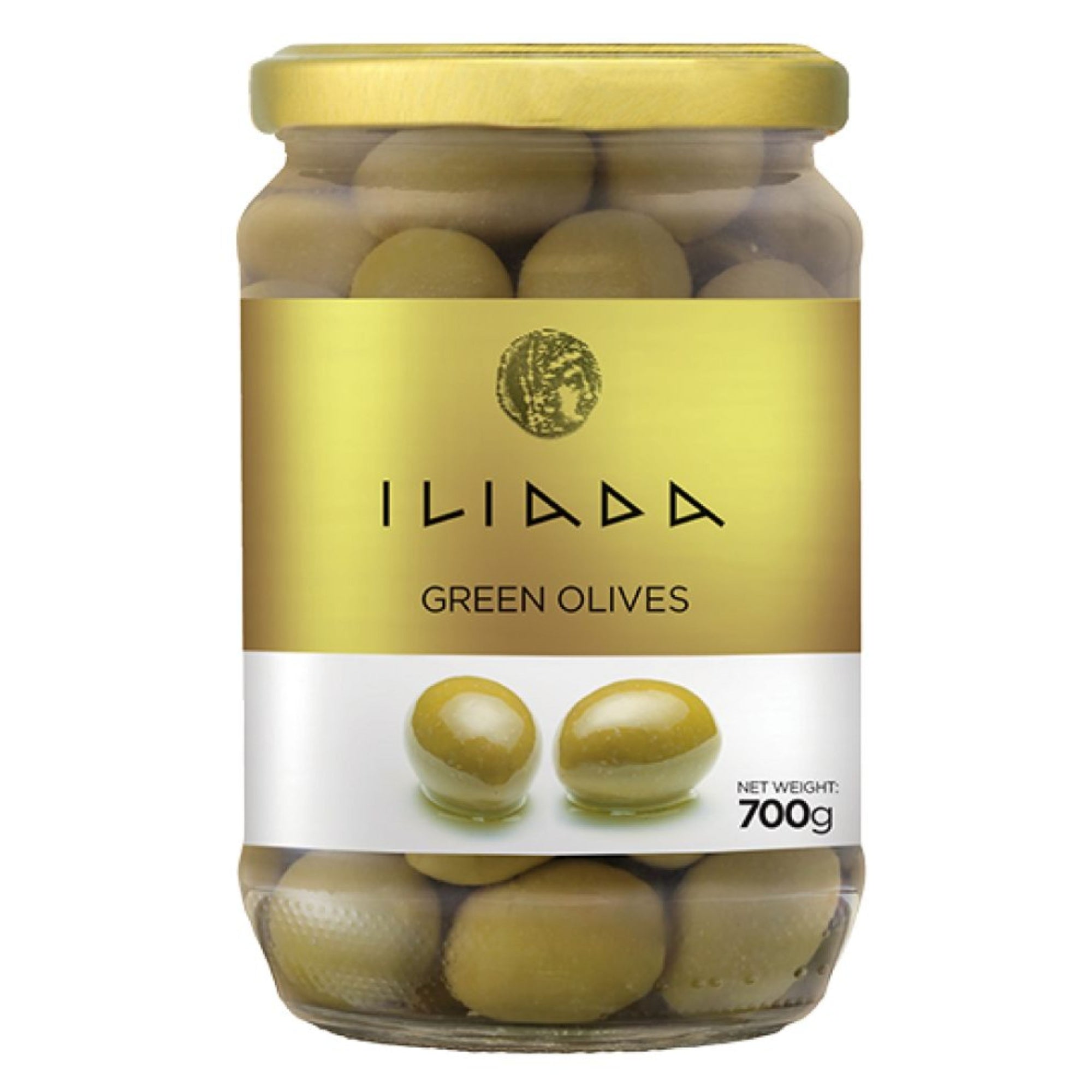 Green Whole Olives 'Iliada' 700g