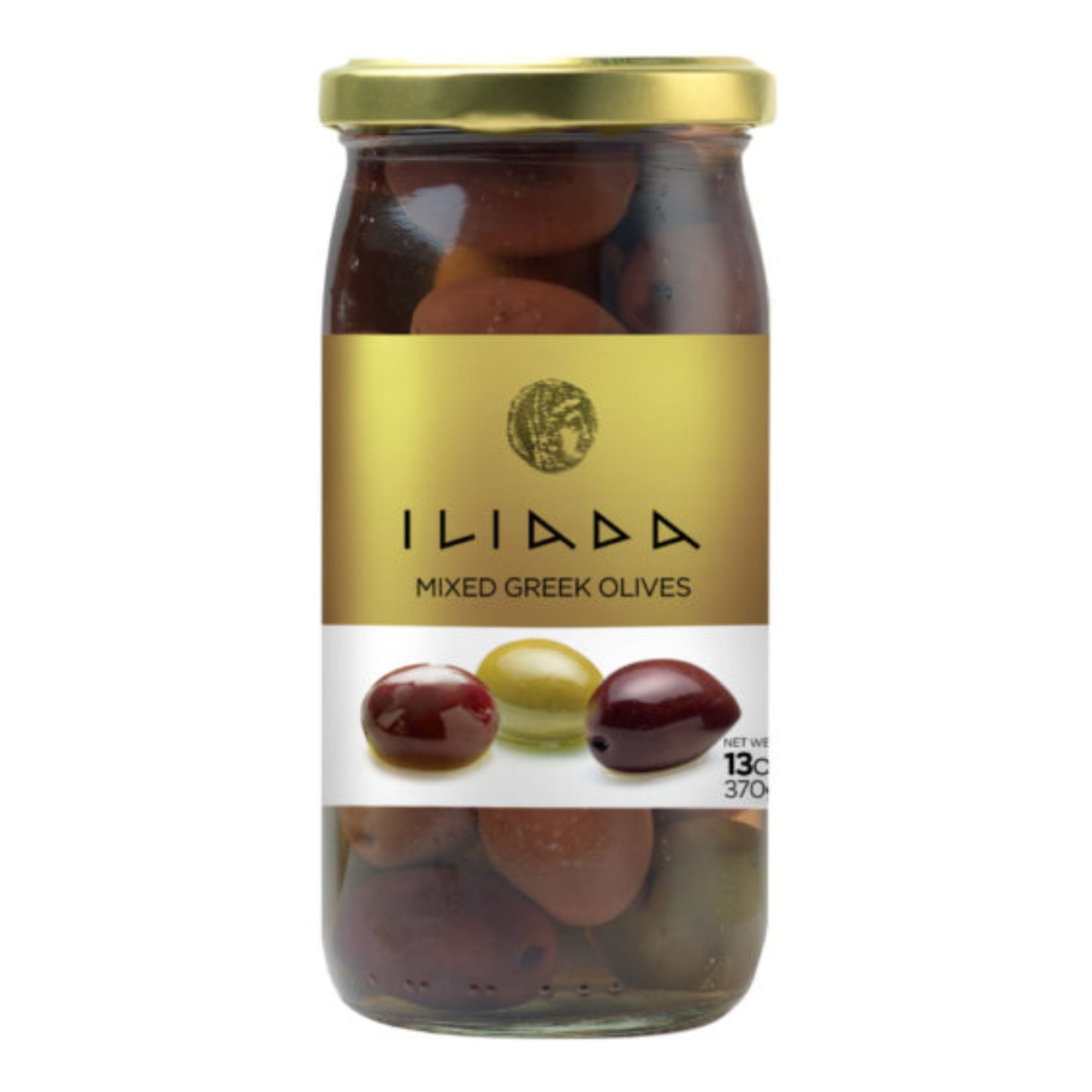 Mixed Whole Olives 'Iliada' 370g -Gold Line