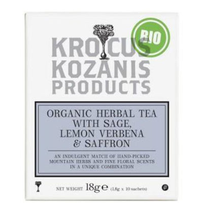 Organic Herbal Tea, Sage, Lemon Verbena & Saffron